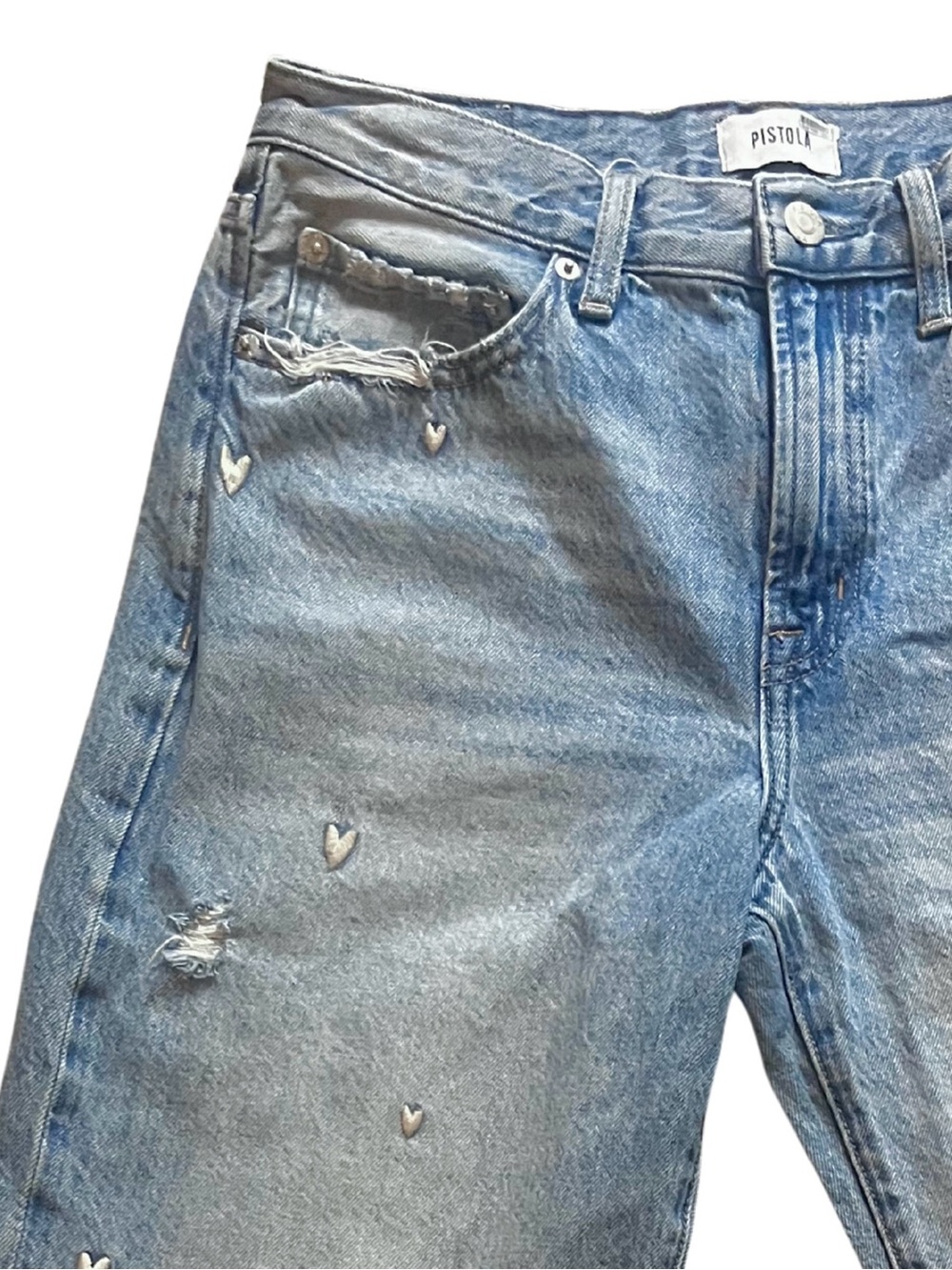 PISTOLA Lexi Bowed Straight Jean in Vintage Confetti | Size 29 - Picture 16 of 16